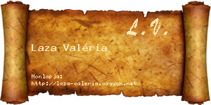 Laza Valéria névjegykártya